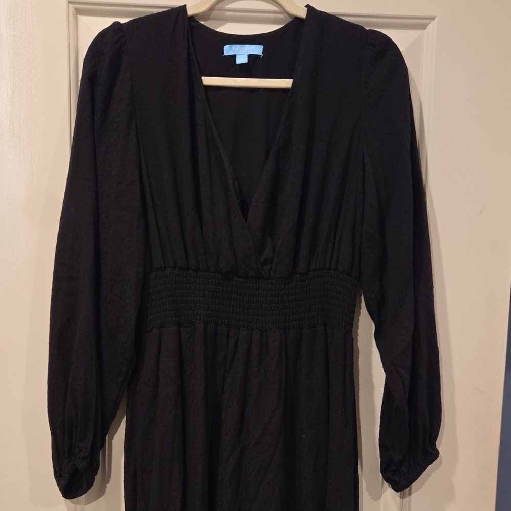 Draper James Black Long Sleeve Dress With Pockets